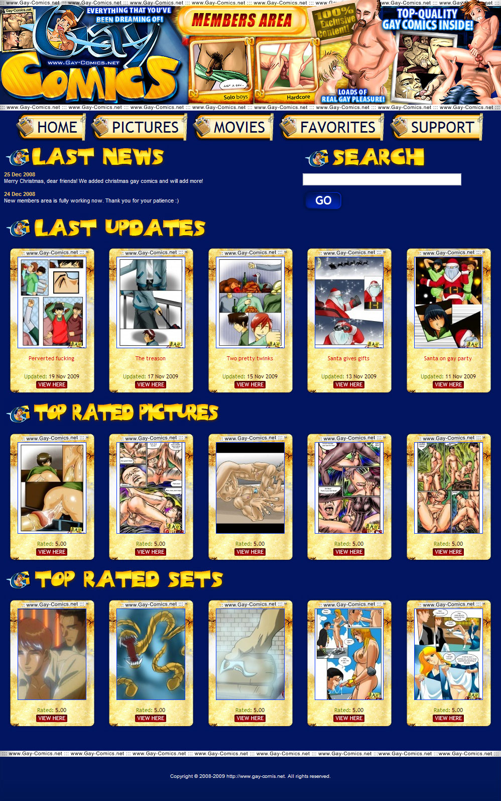 Gay Comics members area preview 1