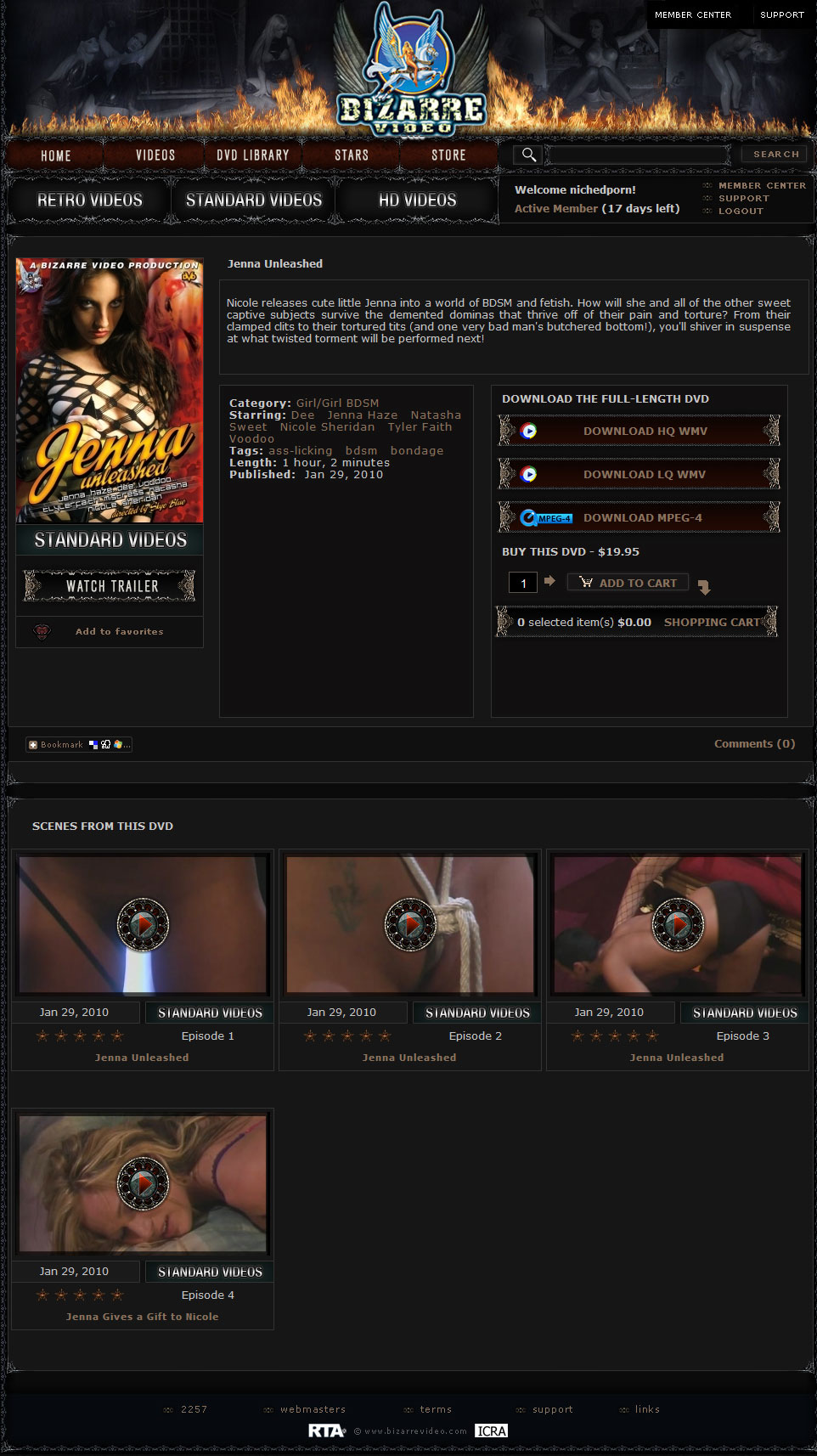 Bizarre Video members area preview 2