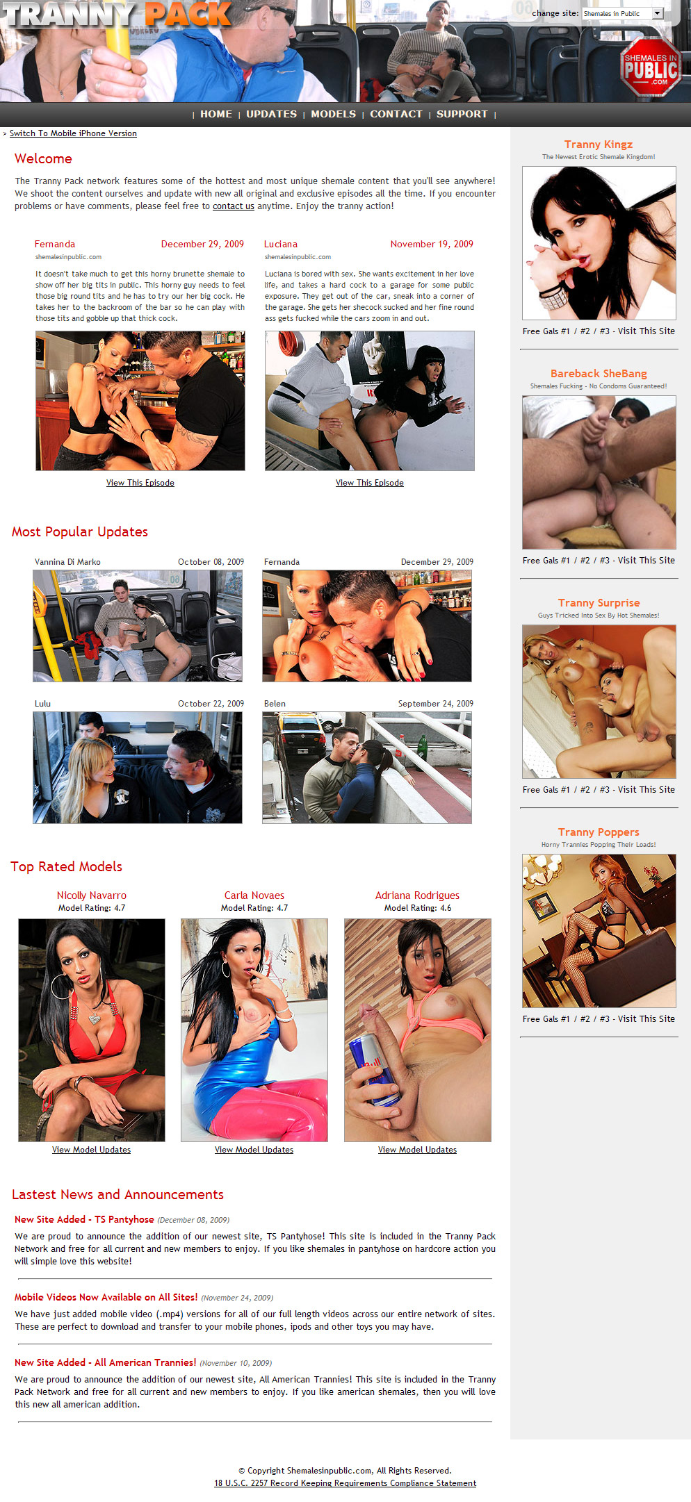 Shemales in Public members area preview 1