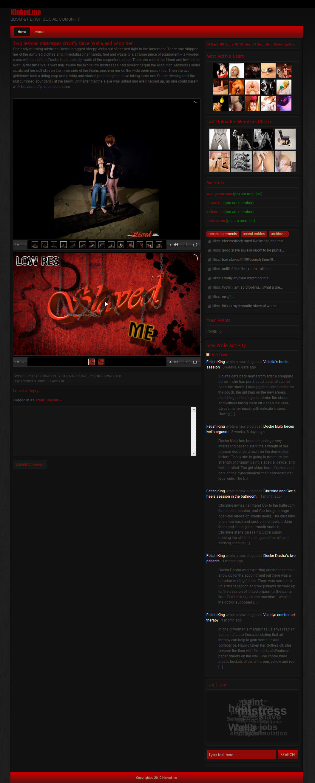Slaved.me members area preview 2