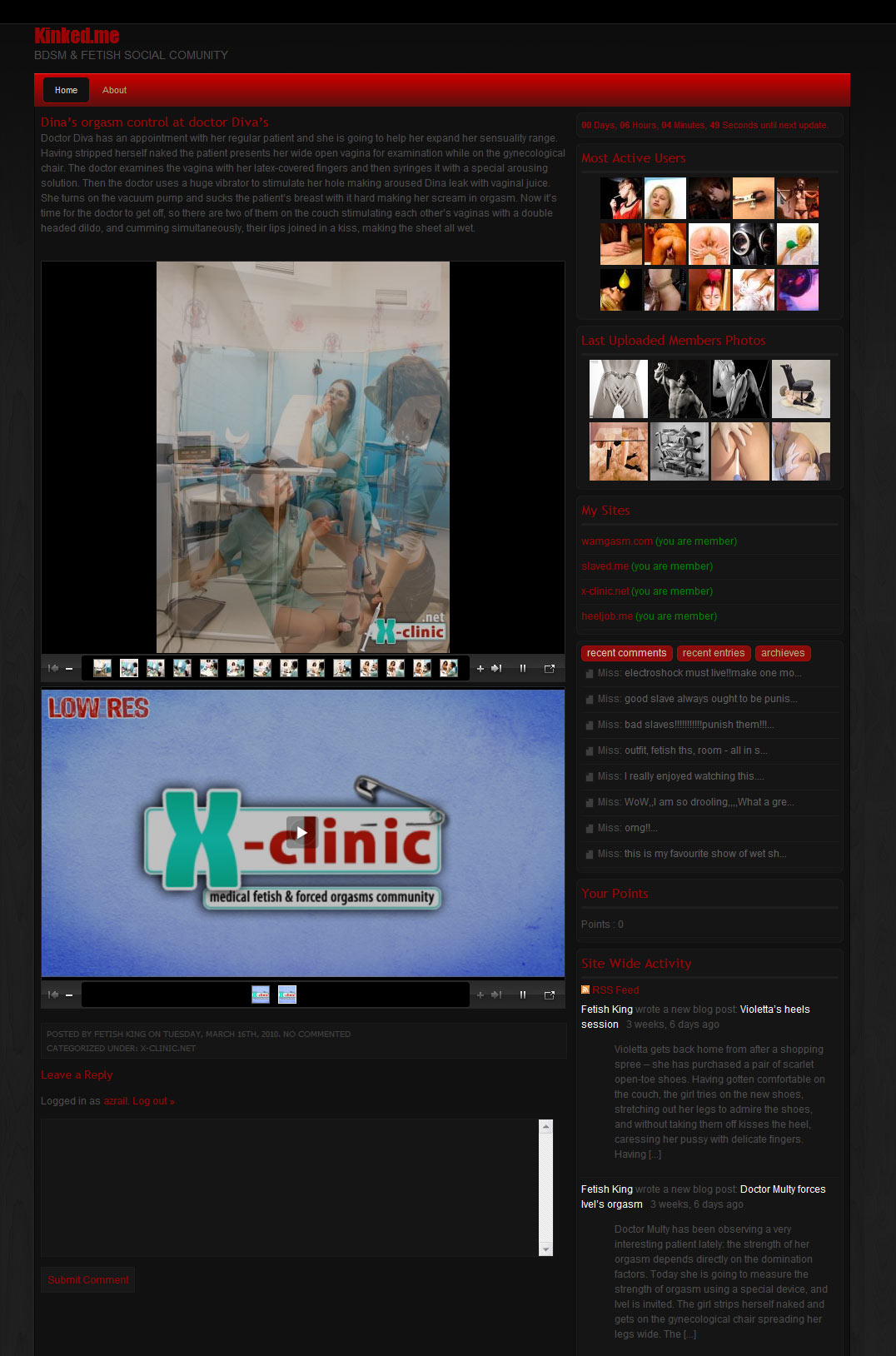 X Clinic members area preview 2