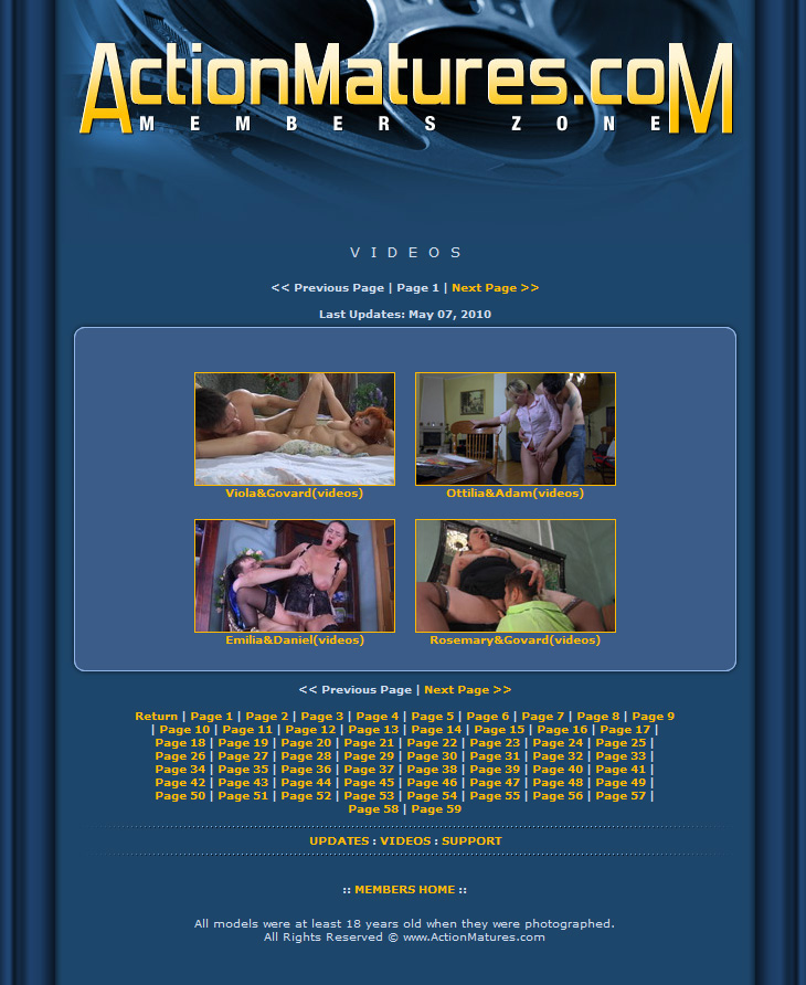 Action Matures members area preview 2