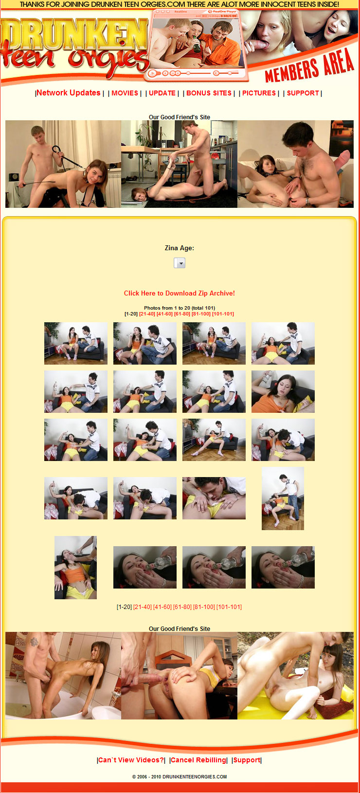 Drunken Teen Orgies members area preview 2