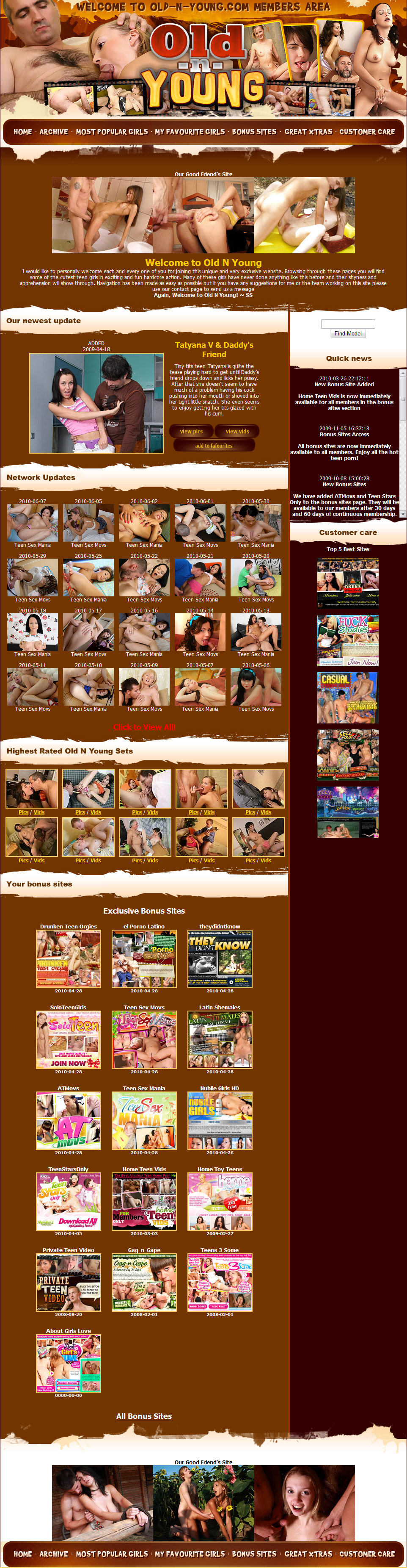 Old N Young members area preview 1