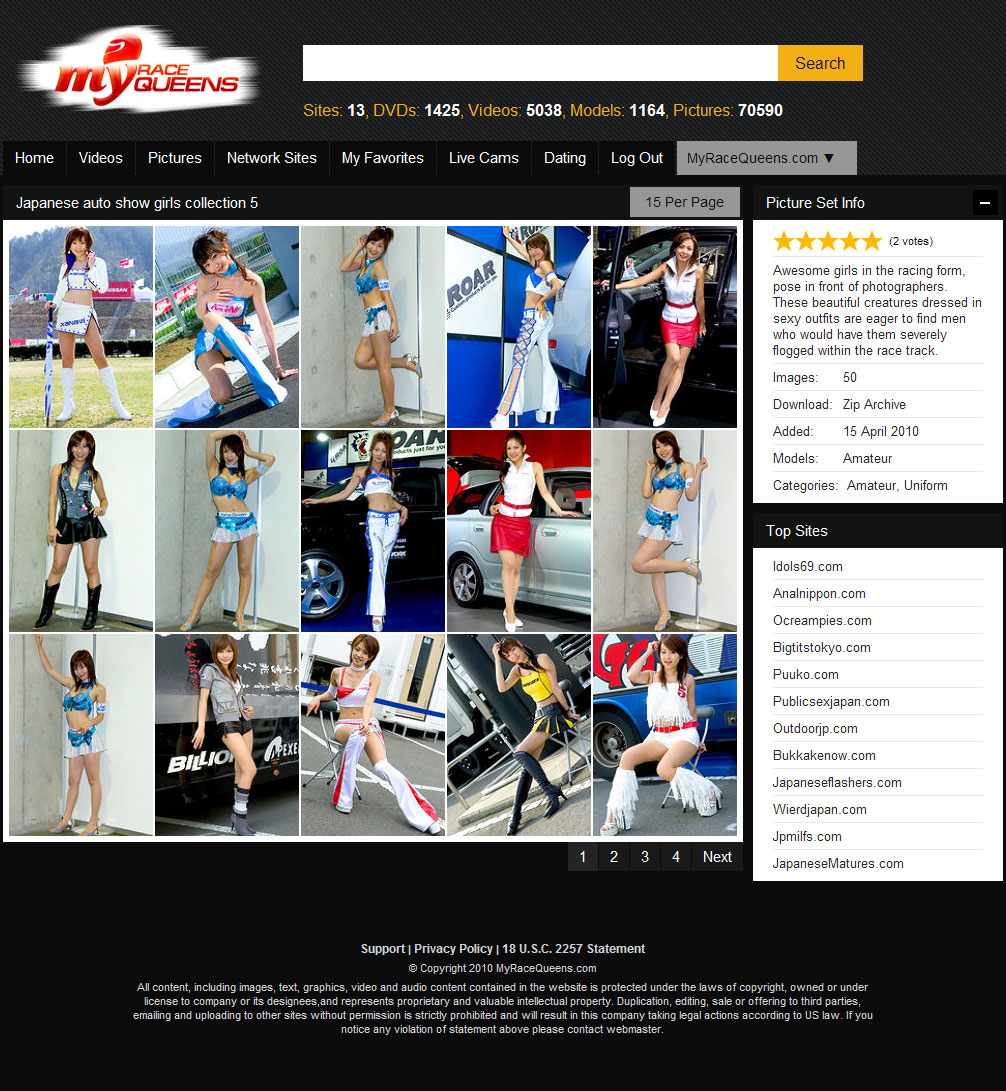 My Race Queens members area preview 2