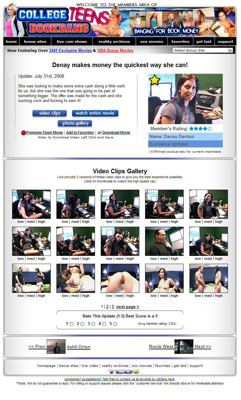 College Teens Book Bang members area preview 2
