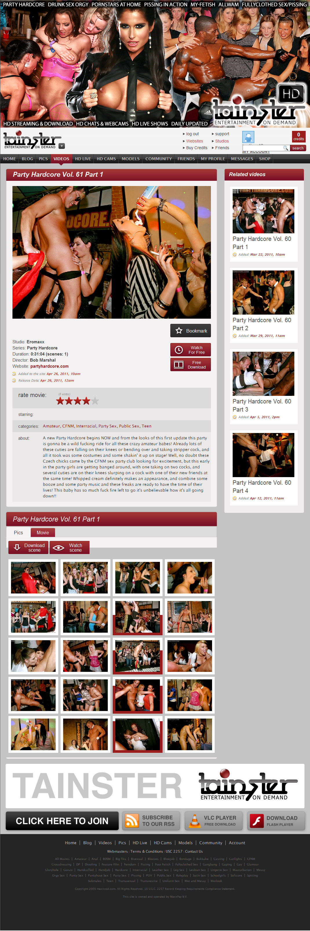Party Hardcore members area preview 2