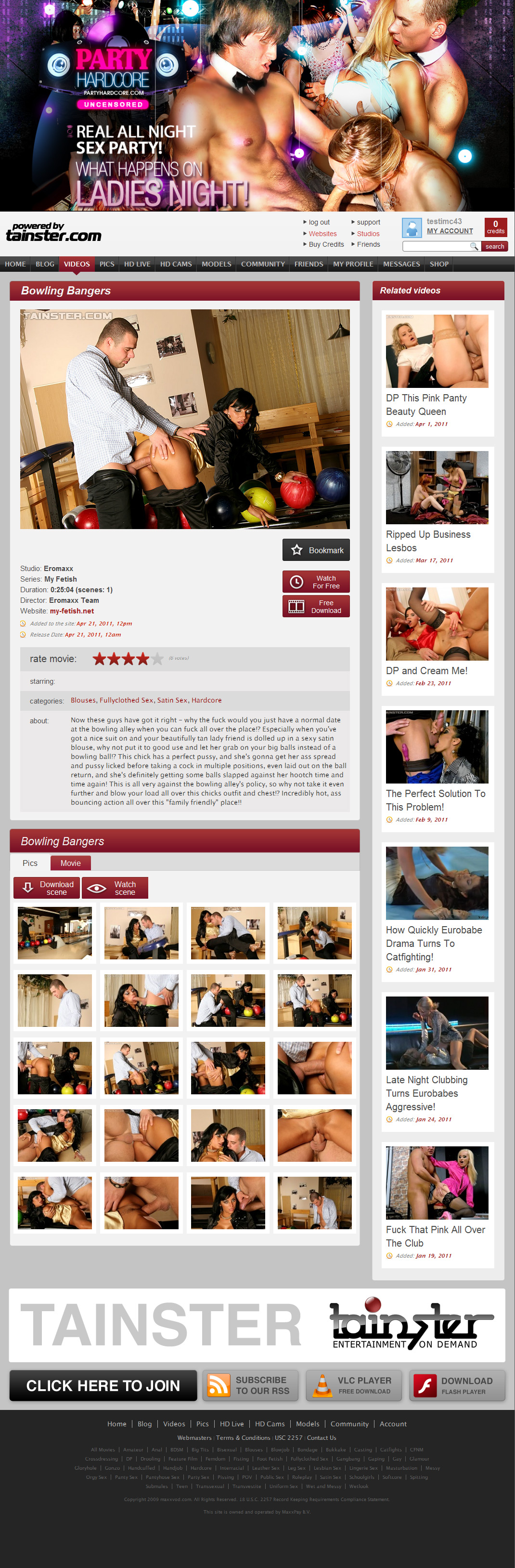 My Fetish members area preview 2