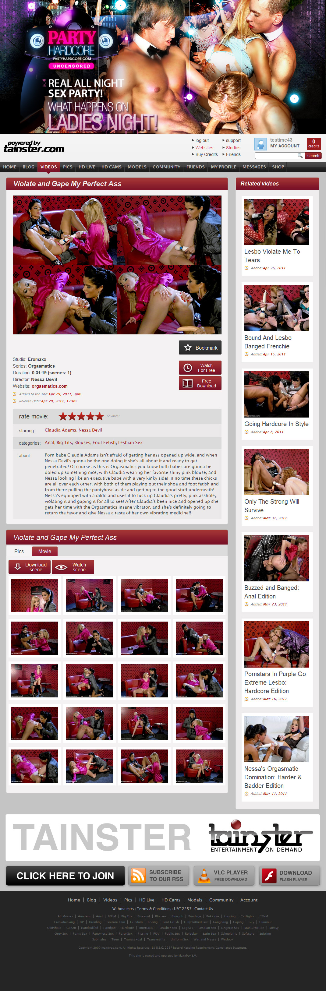 Orgasmatics members area preview 2